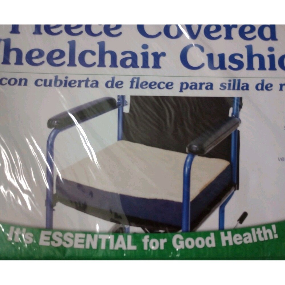 NEW Essentials Medical Supply Fleece Wheelchair Cushion 18"x16"x3" - Picture 5 of 7